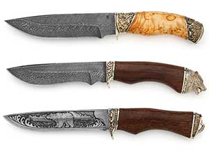 купить нож из дамасской стали в Москве недорого