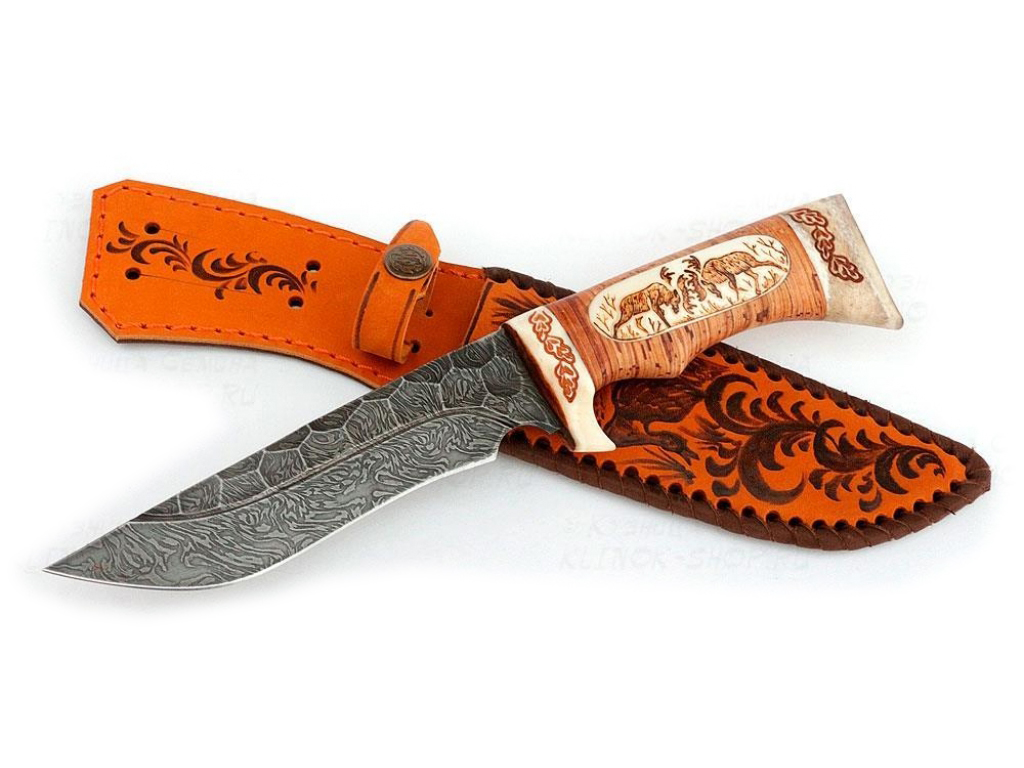 дамасский нож, подарочный, купить нож из дамасской стали