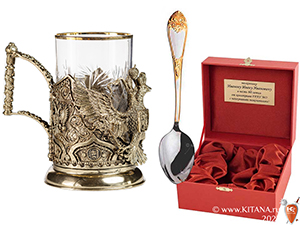 подарочные подстаканники, купить стакан с подстаканником