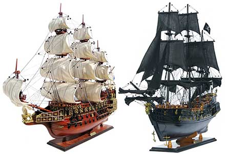 модели кораблей, парусники, из дерева