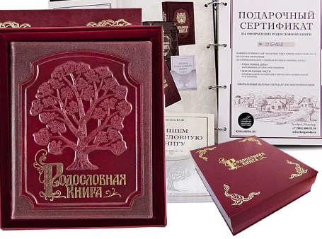 Родословная книга в кожаной обложке