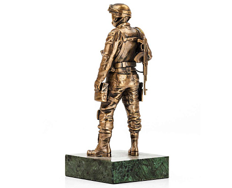 "Солдат Сил Спецопераций" (15см.) фигура из бронзы на камне