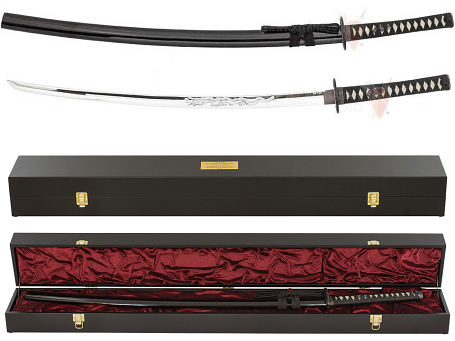 Катана, меч самурайский "Розайа" в подарочном футляре