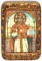 Настольная икона "Святой Благоверный князь Ярослав Мудрый" на мореном дубе