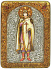 Аналойная икона "Святой благоверный князь Глеб" на мореном дубе