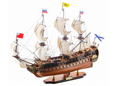 Модель линейного корабля "Полтава", 85 см.