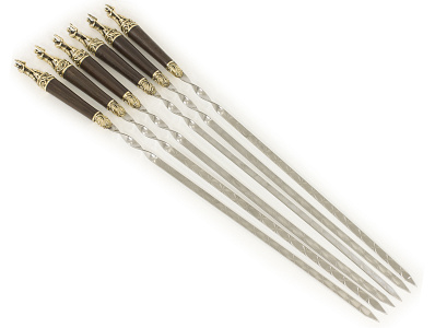 Шампуры "Нефтянники" (6 шт.) в колчане (VIP)