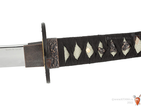 Катана, меч самурайский "Дракон Маки" на подставке