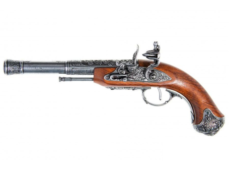 Пистолет кремневый леворукий (Индия, XVIII в.)