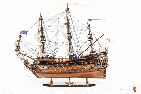 Модель парусного корабля "Soleil Royal", 80см.
