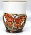 Фарфоровая чашка "Бабочки" в подстаканнике
