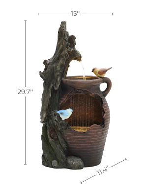 Фонтан для дачи и сада ''Канарейка'' с подсветкой