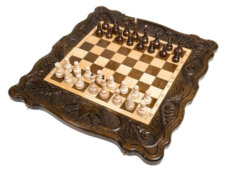 Шахматы и нарды резные "Корона" 50, Haleyan