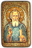 Настольная икона "Преподобный Сергий Радонежский чудотворец" на мореном дубе