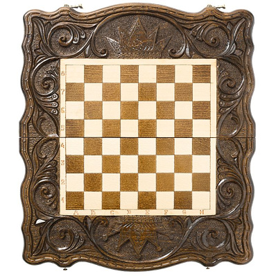 Шахматы и нарды резные "Корона" 40, Haleyan