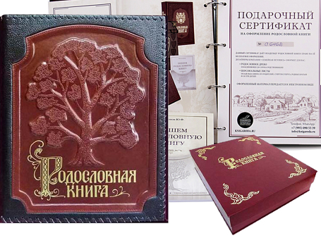 Родословная книга в кожаной обложке