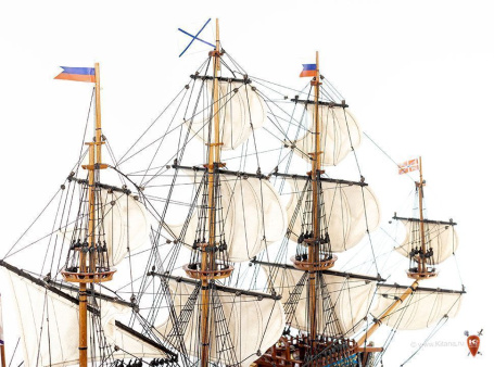Модель парусного корабля "Ингерманланд", 90см.