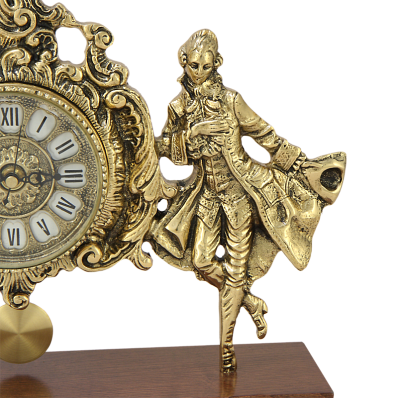 Часы каминные "Пастораль 2" с маятником, золото
