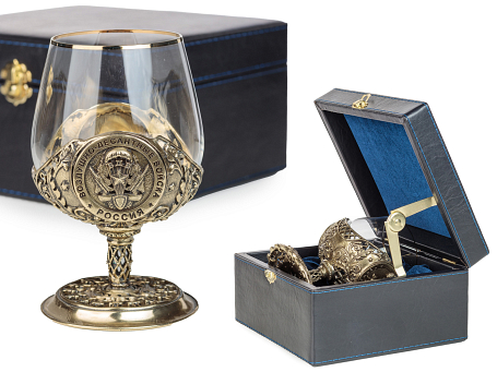 Бокал для коньяка "ВДВ" в футляре