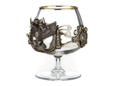 Бокалы для коньяка "Герб России" 2шт.