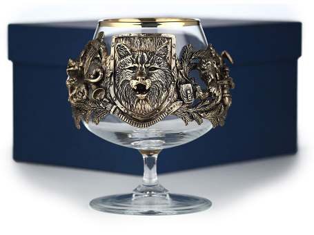 Бокал для коньяка "Русский лес. Волк"