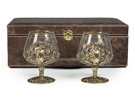 Бокалы для коньяка "ФСБ" 2шт. в кейсе