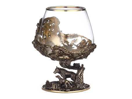 Бокал для коньяка "Охота Элит" (Волк)