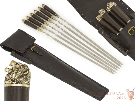 Шампуры "Лев" (6 шт.) в колчане (VIP)