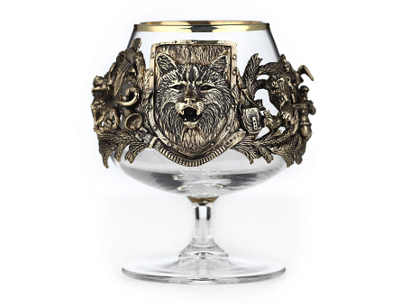 Бокал для коньяка "Русский лес. Волк"