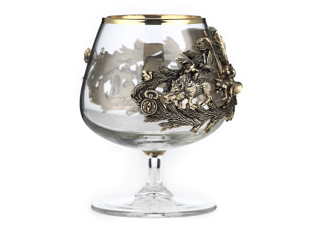 Бокал для коньяка "Русский лес. Волк"